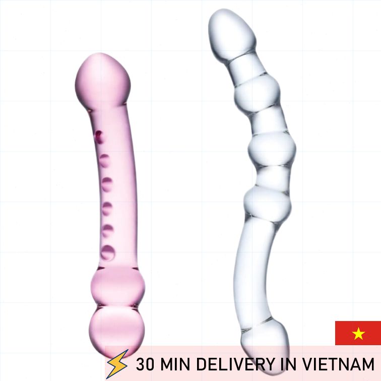 Glass Dual Pleasure Set Smooth Double Delight 