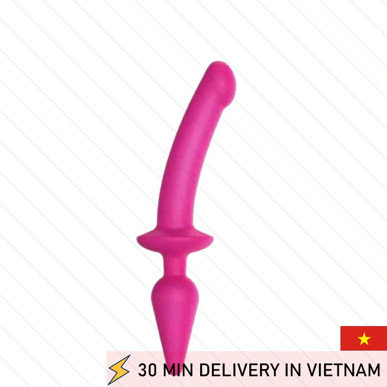 Strap On Me Switch Plug In 2in1 Dildo Pink L 
