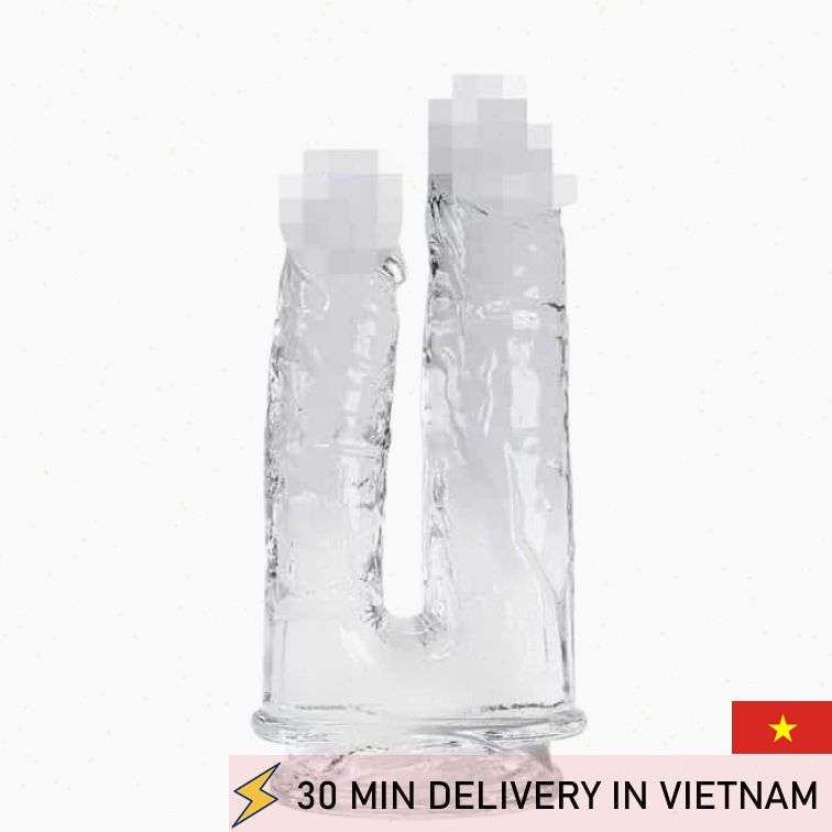 Double Dildo Transparent Flexible Dual Pleasure 