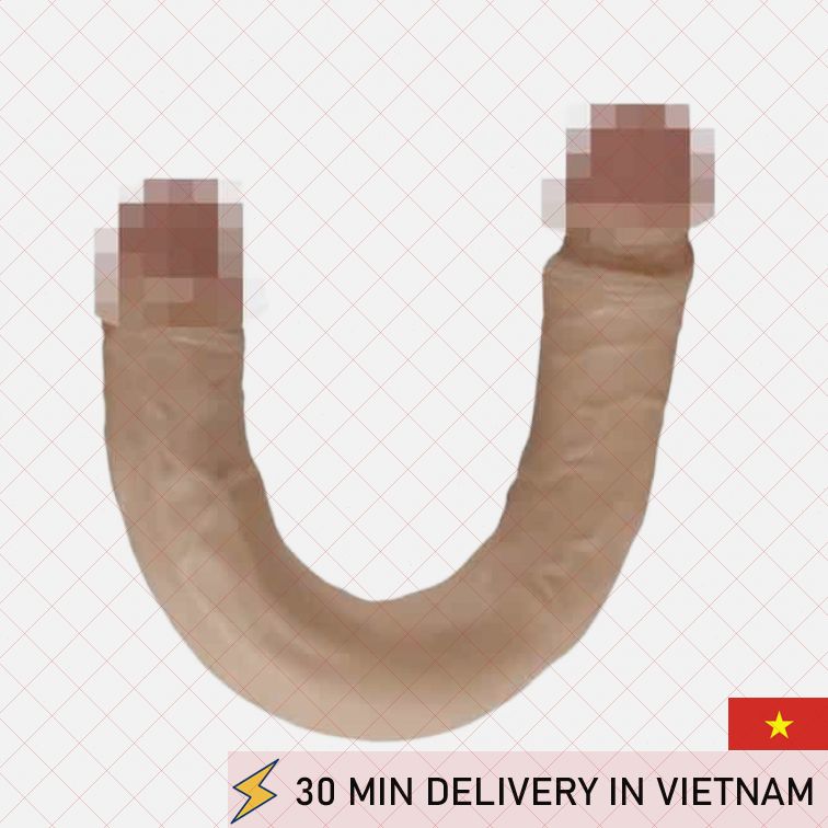 Real Double Dildo 39cm TPE Dual Ended 