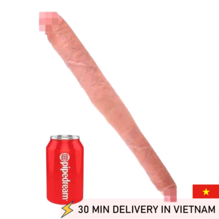 Double ended giant dildo realistic dual penetration 