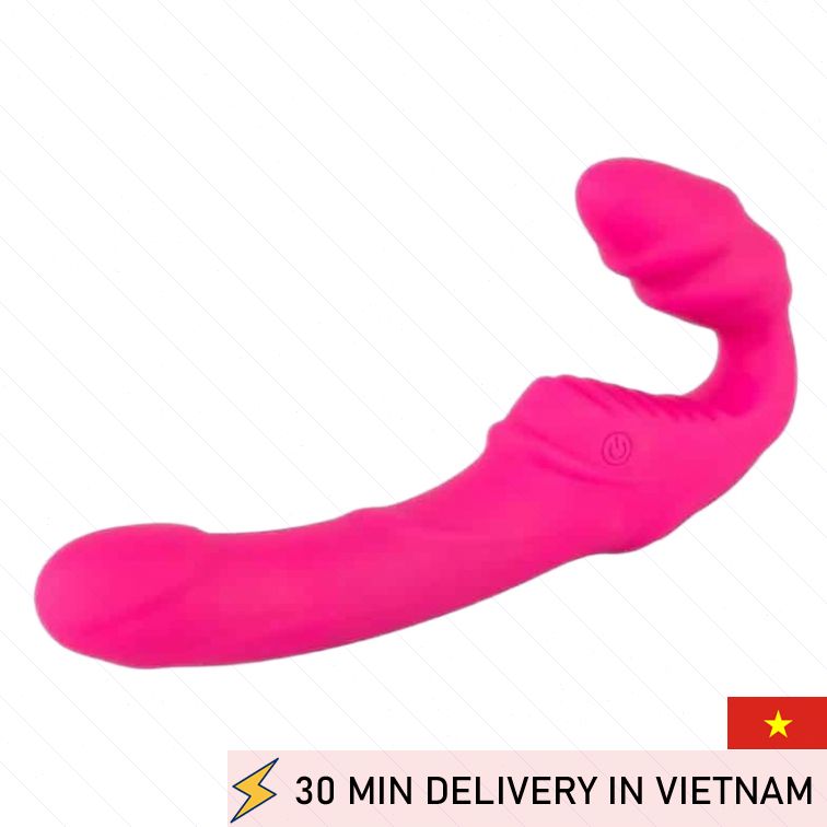 Strapless Strap On Vibrating Double Ended Pleasure 