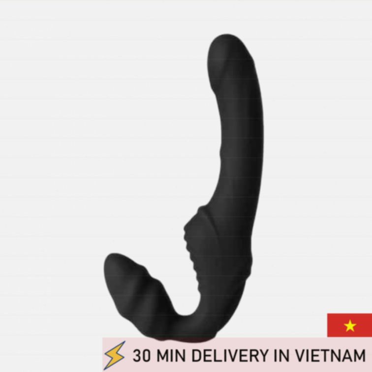Vibrating Strap On Toyfa Black Red 35cm Power 