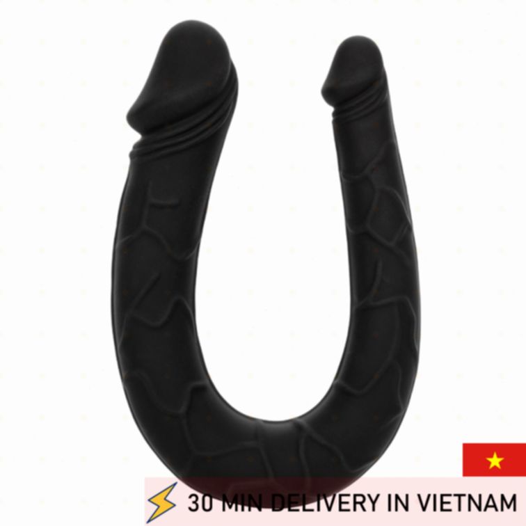 Double Dildo Silicone Flexible Dual Pleasure 