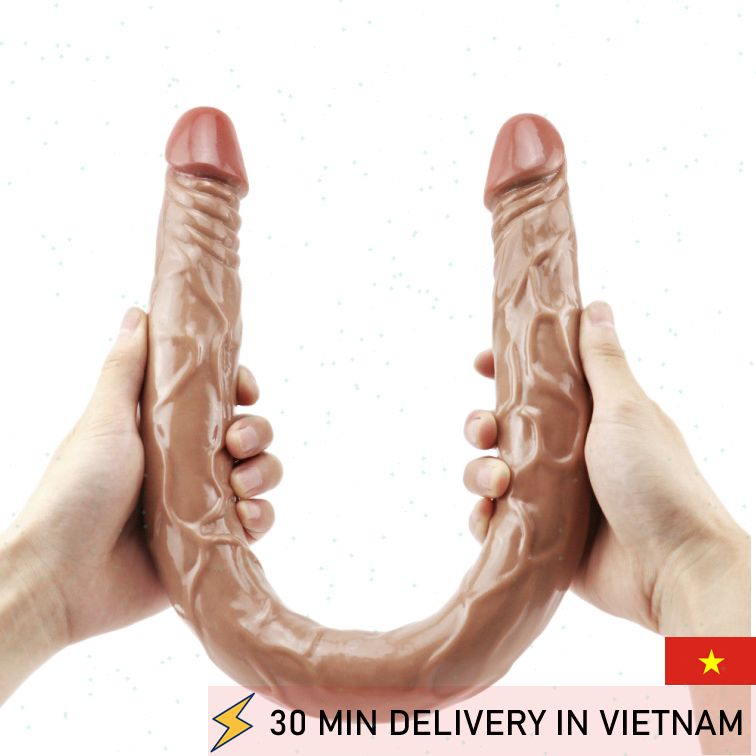 Double Headed Dildo 21 Inch Flexible Lesbian Pleasure 