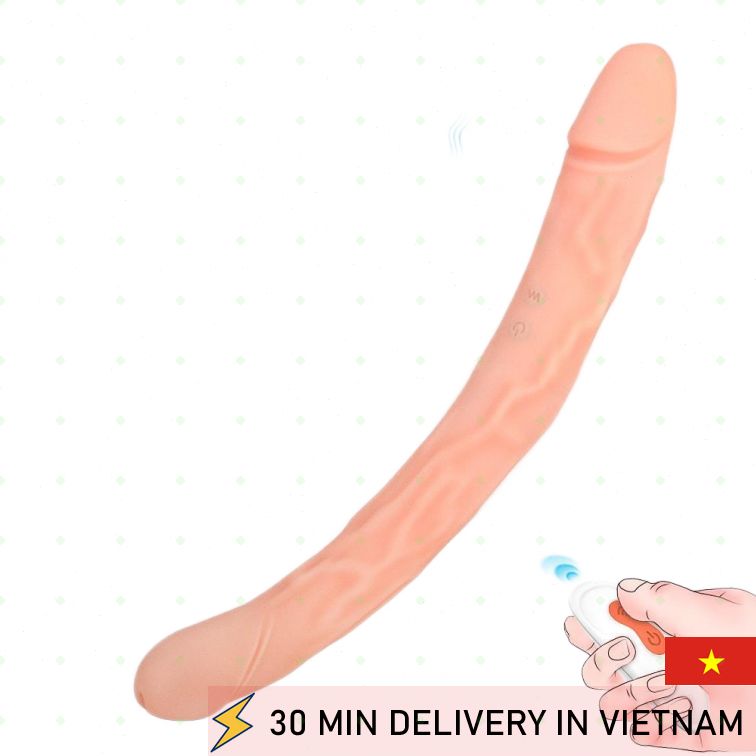 Flexible Double Dildo Vibrating 30cm Remote Control 