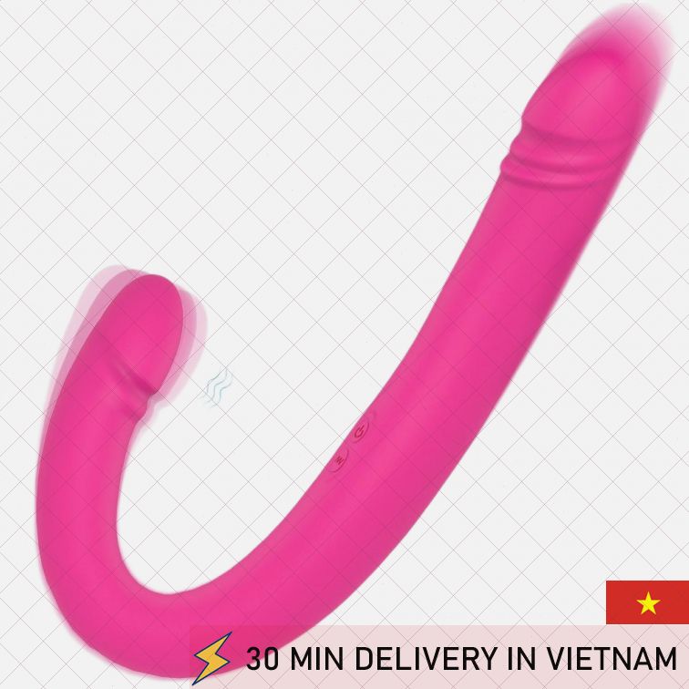 Double Head Vibrating Dildo Long Size Couple Play 