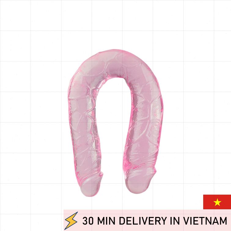 Double Ended Jelly Dildo Flexible Long Play 