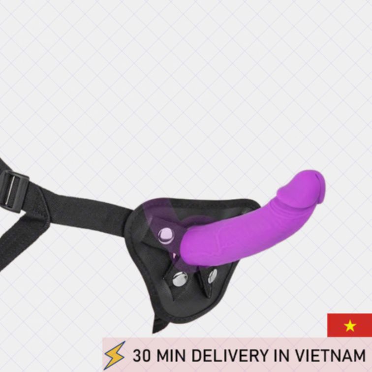 Double Ended Strapless Dildo Purple Flexible 