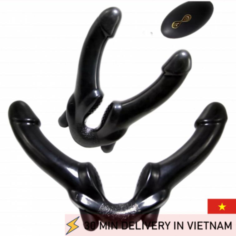 Remote Control Double Dildo Vibrator Dual Action 