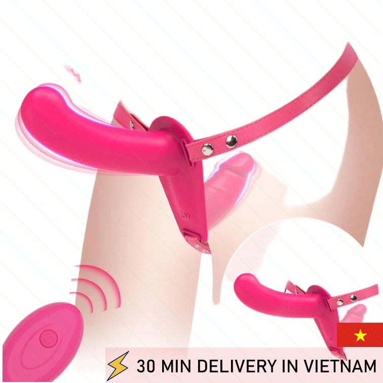 Strapless Strap On Vibrating Small Dual Pleasure 