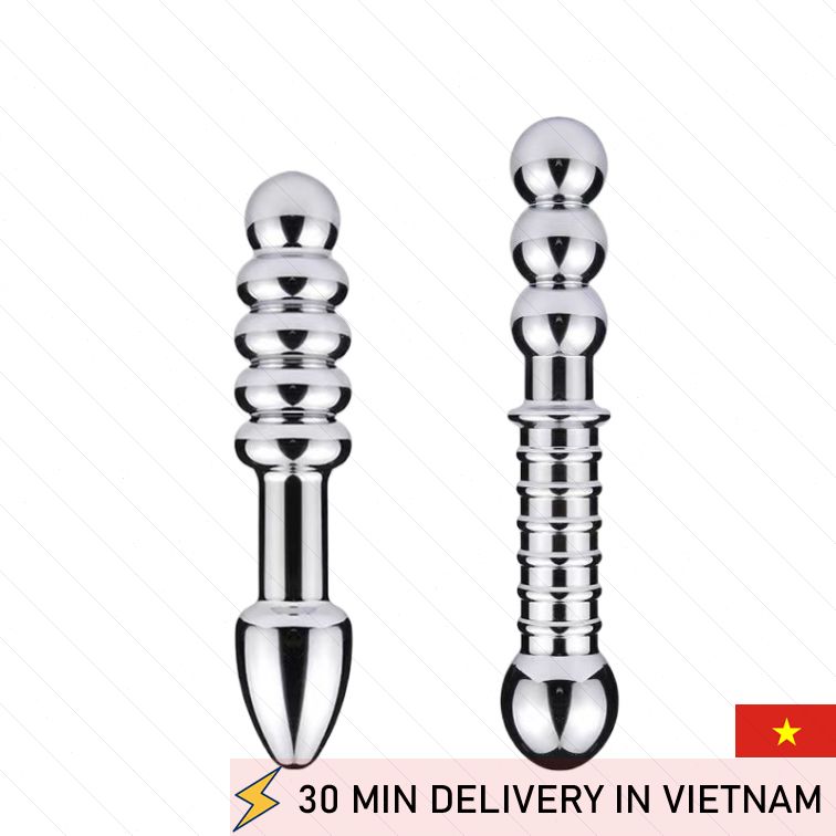 Double Ended Metal Dildo Smooth Heavy Premium 