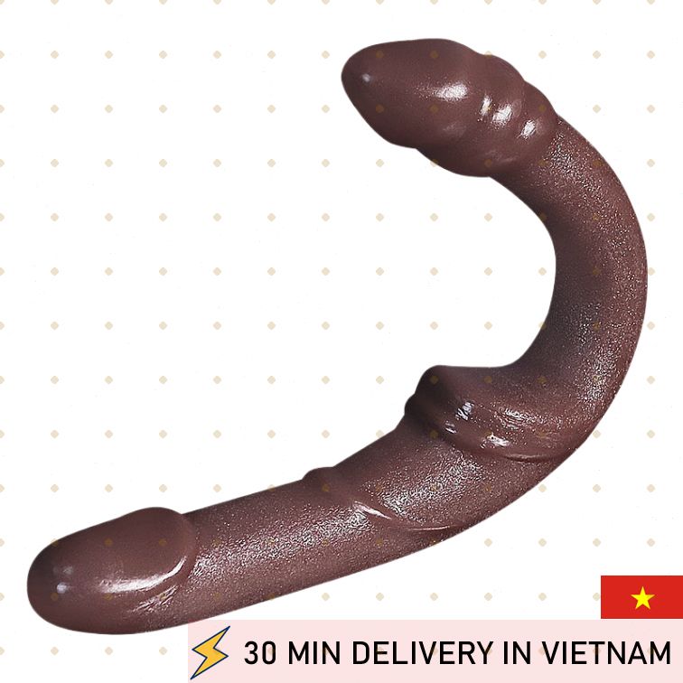Double Head Strapless Dildo Curved G Spot Couples 