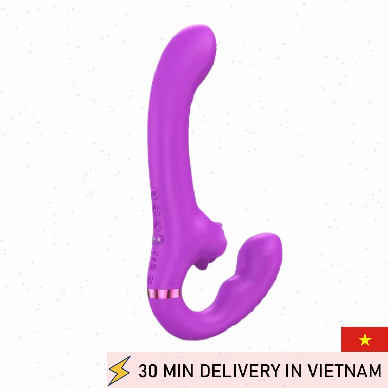 Double Strapless Dildo Couple Shared Pleasure Toy 