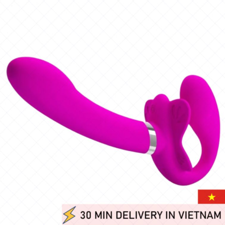 Strapless Double Dildo Soft Flexible Couple Fun 