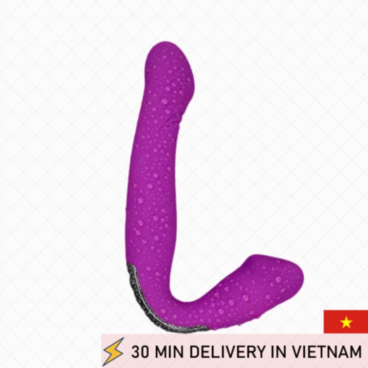 Double Vibrating Strapless Dildo Couple Pleasure 