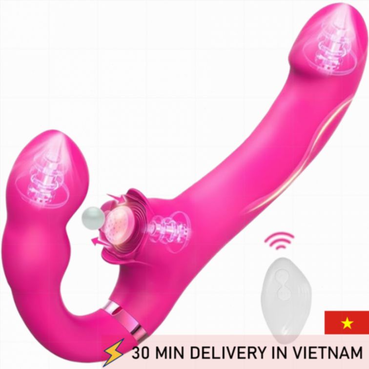Strapless Double Dildo Vibrator Couple Play 