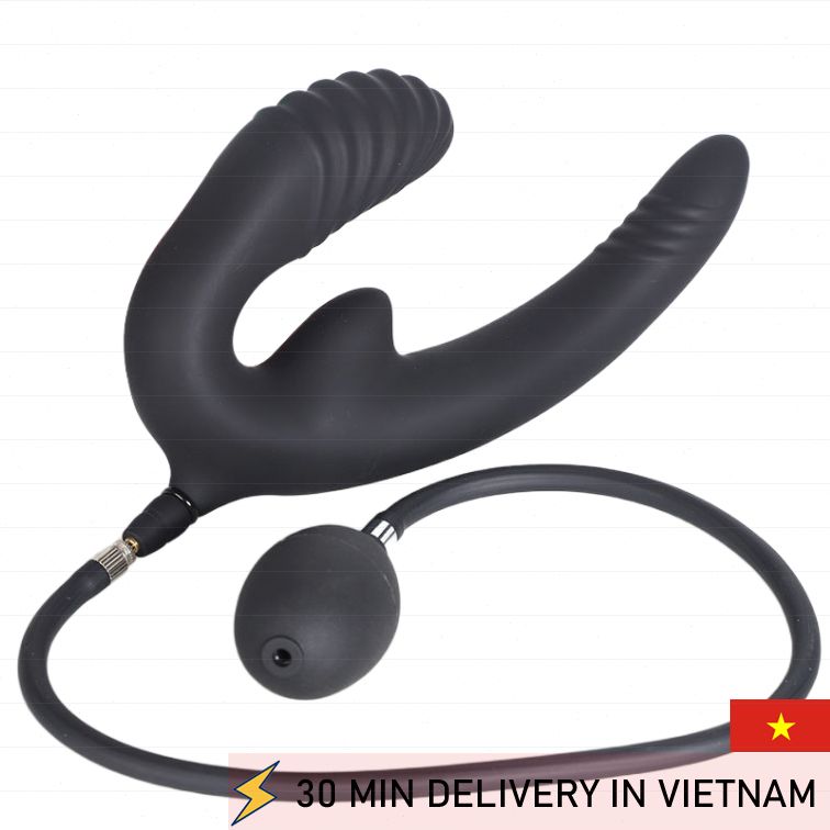 Inflatable Double Dildo Dual Penetration Toy 