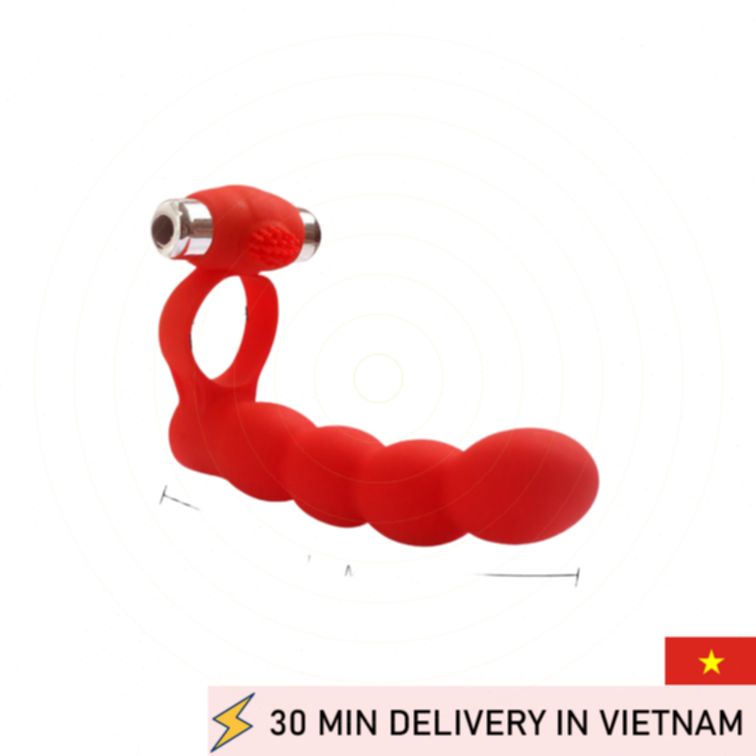 Double Penetration Vibrating Cock Ring Strapon Hot 