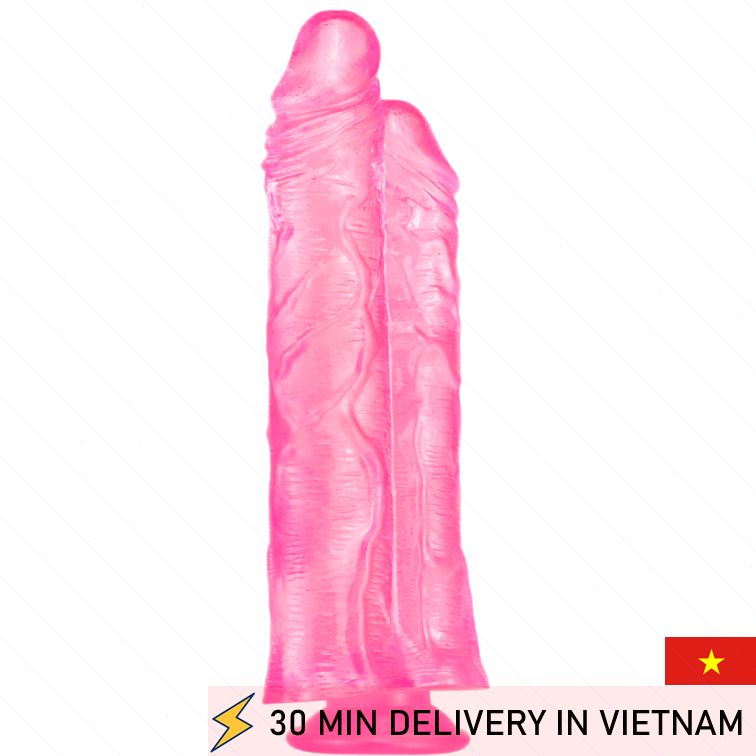 Double Penetration Jelly Dildo 10 Inch Huge Fun 