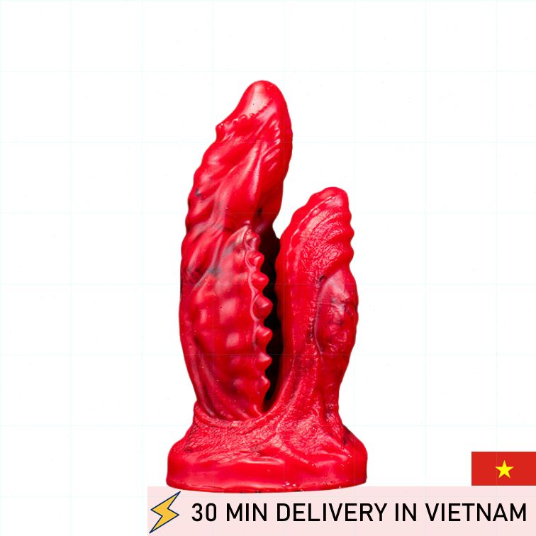 Double Penetration Dildo Monster Teeth Design 