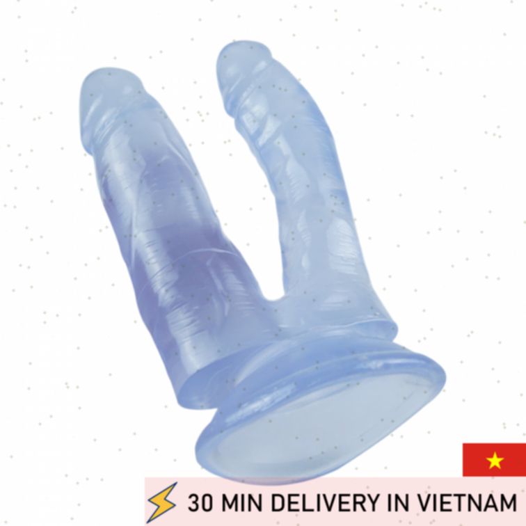 Double Penetration Dildo Flexible Jelly Dual End Pleasure 