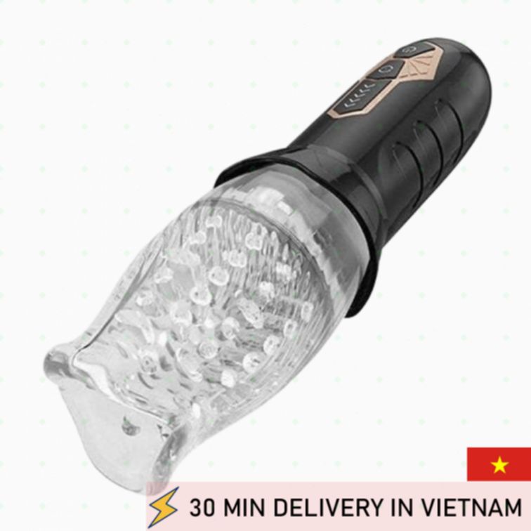 Rotating Vibrating Male Masturbator Rose Toy 