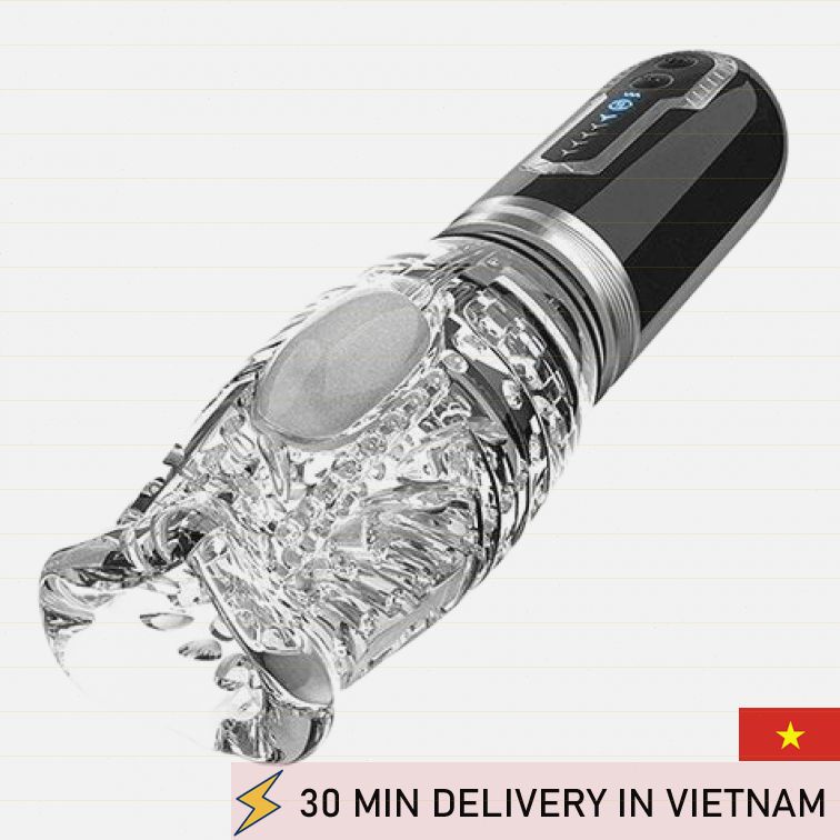 Male Masturbator Thrust Rotate Vibrate Device 