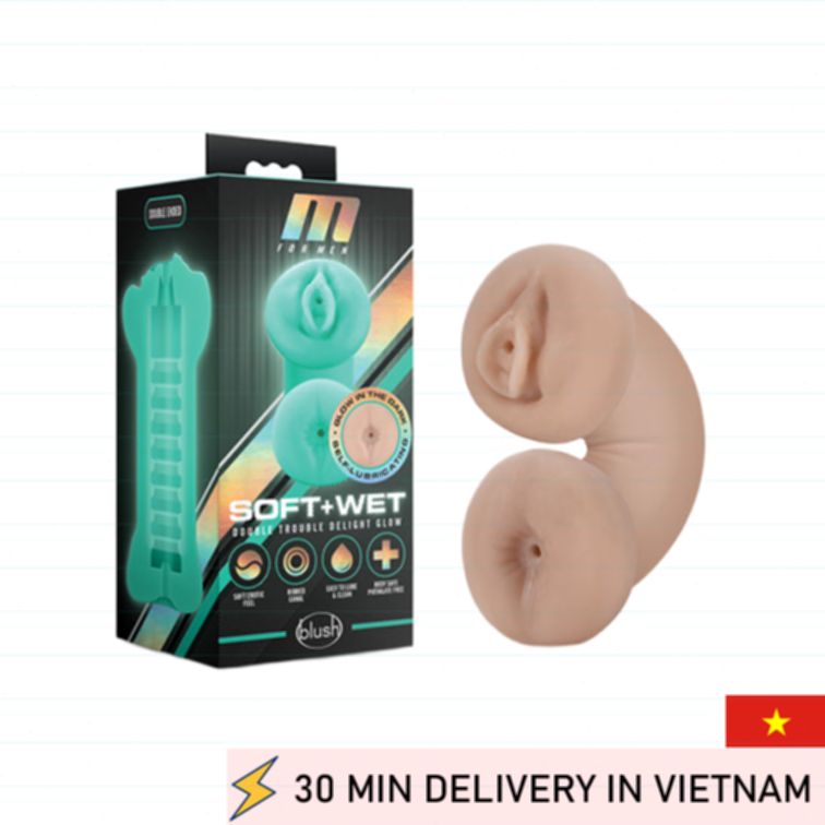 Glow Double Dildo Luminous Fun Night Play 