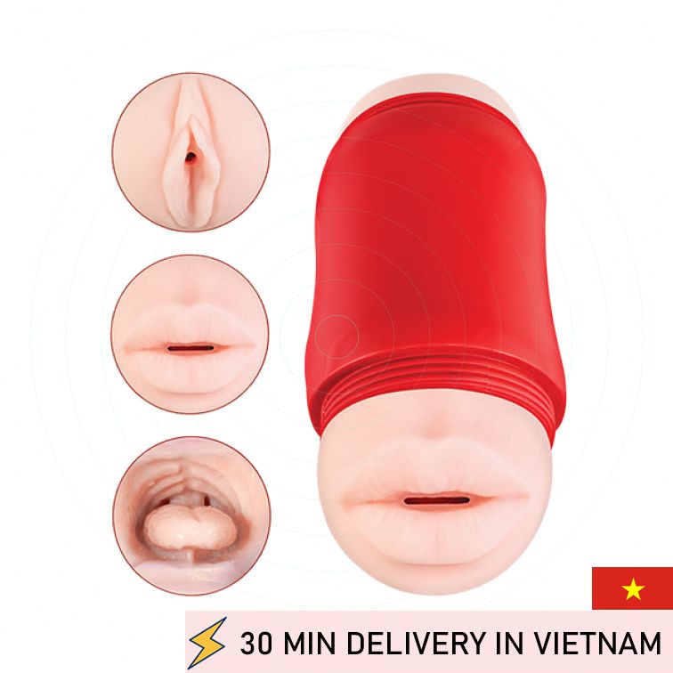 Dual Entry Stroker Mouth Pussy Real Feel 