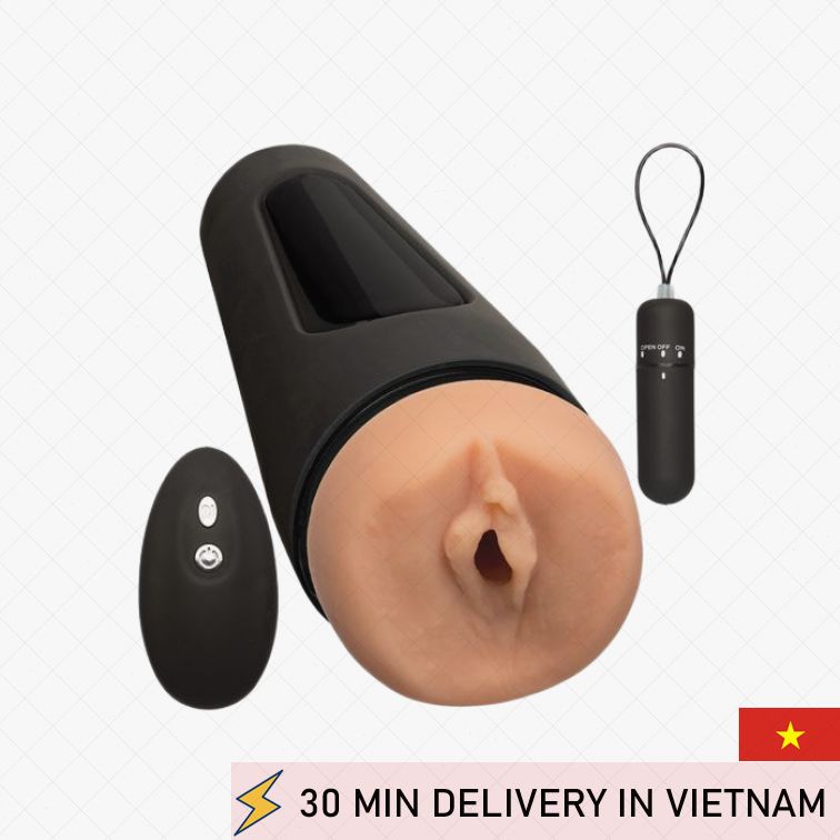 Vibro Pussy Stroker Ultra Soft Insert Vibe Toy 