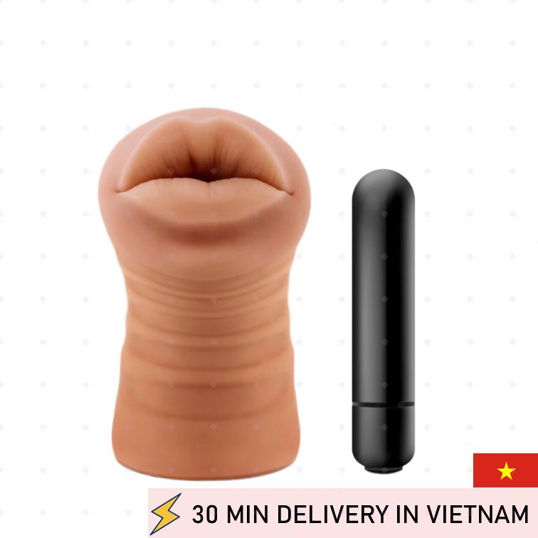 Realistic vibrating stroker soft suction feel 