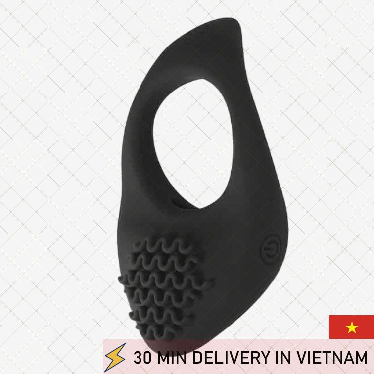 Vibrating Cock Ring Black Stretch Intense Boost 