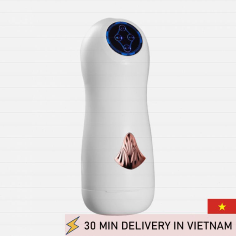 Vibrating Masturbator With Sound White Bliss 