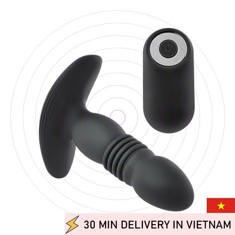 Thrusting Anal Plug Vibrator Multi Speed 