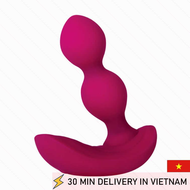 Inflatable Anal Plug Expanding Vibrating Toy 