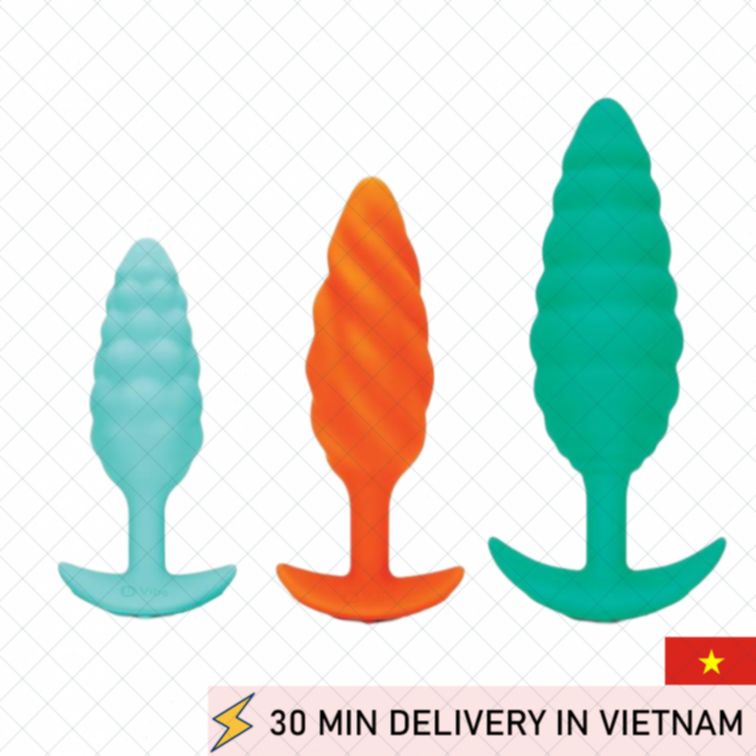 Textured Anal Plugs Wave Design Extra Pleasure 