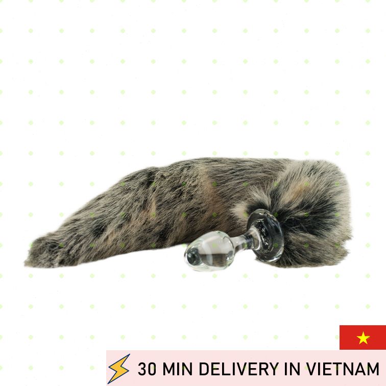 Wolf Tail Plug Grey Luxury Roleplay Accessory 