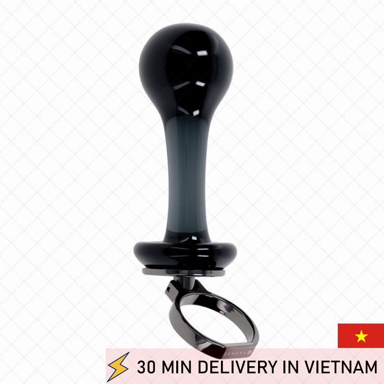 Luxury Glass Plug Black Borosilicate Smooth Tease 