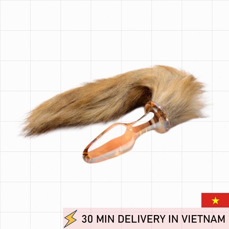 Fox Tail Plug Orange Soft Playful Fantasy Tease 