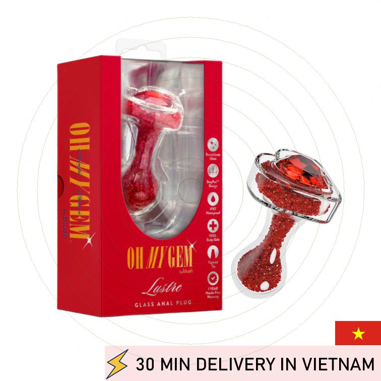 Jeweled Anal Plug Red Gem Luxury Elegant Pleasure 