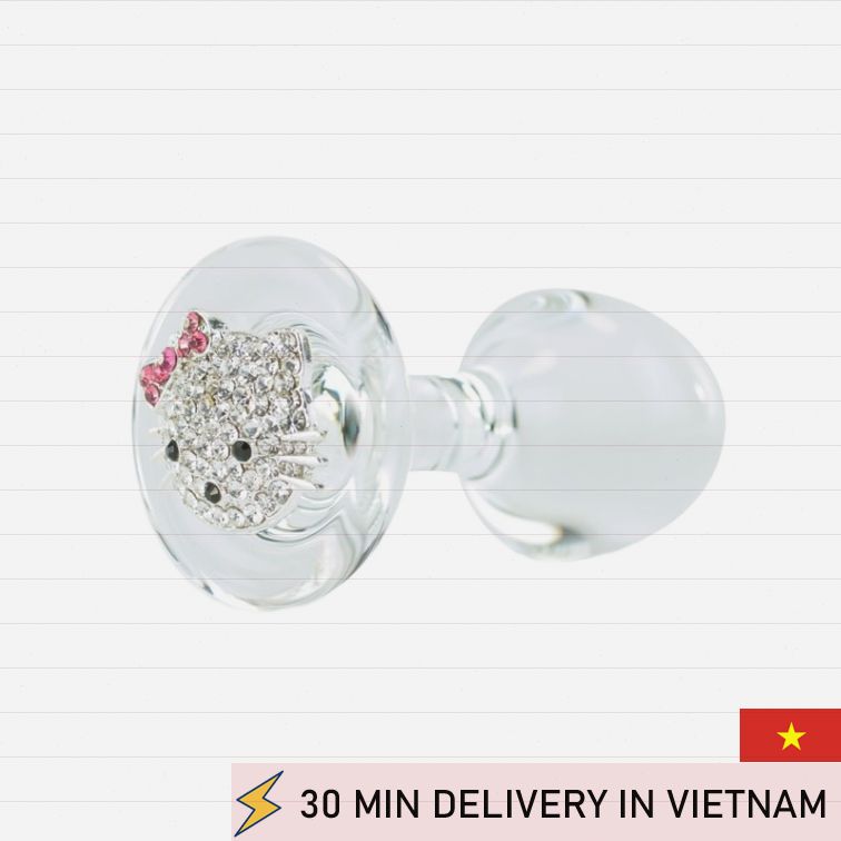Glass Plug Crystal Delights Small Clear Shine 