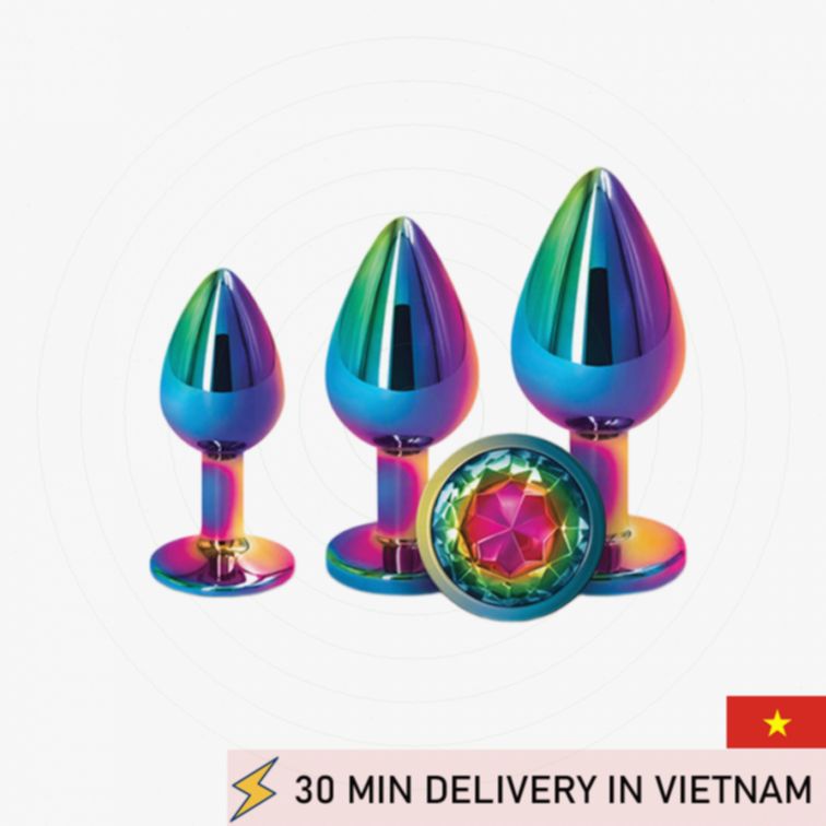 Rainbow Gem Anal Trainer Plug Kit 