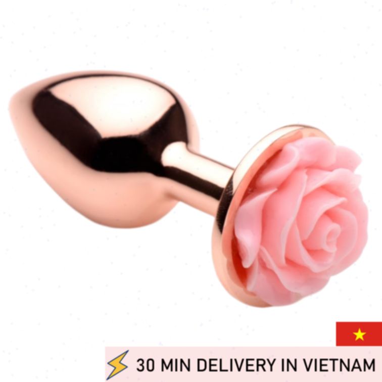Rose Gold Anal Plug Metal Luxury Smooth Finish 