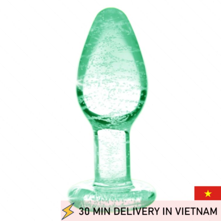 Glow Glass Anal Plug Luminous Night Play Fun 