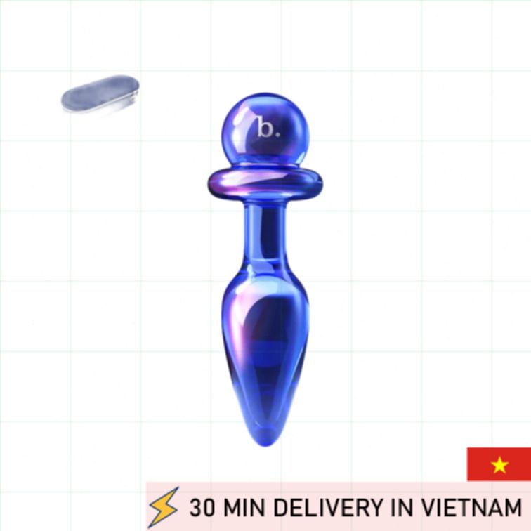 Glass Butt Plug Elegant Smooth Comfortable Design 