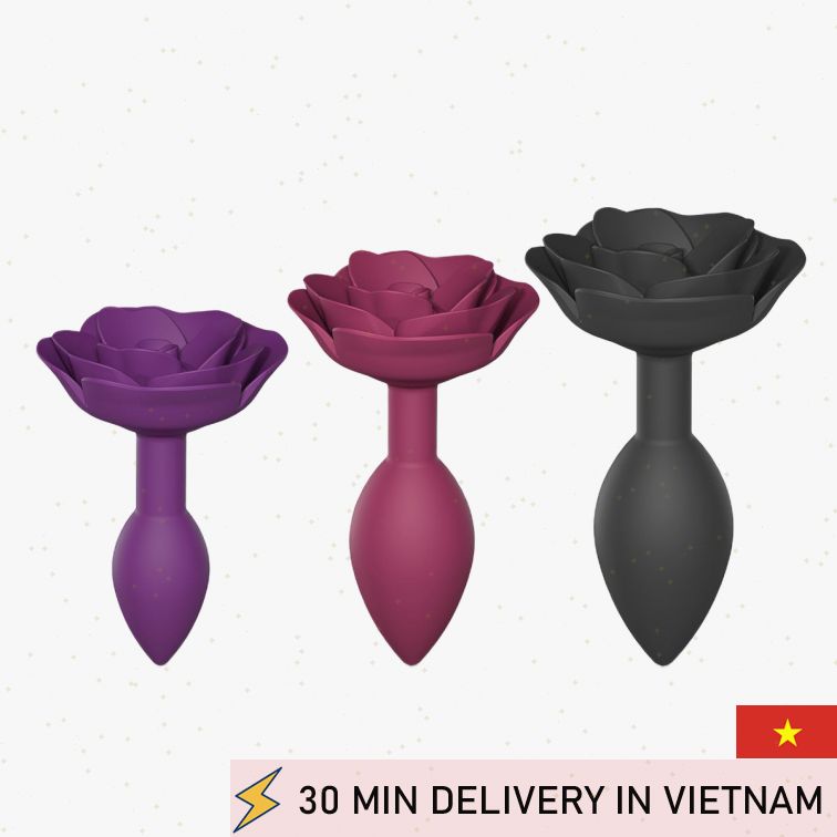 Rose Butt Plug Floral Elegant Smooth Insert 