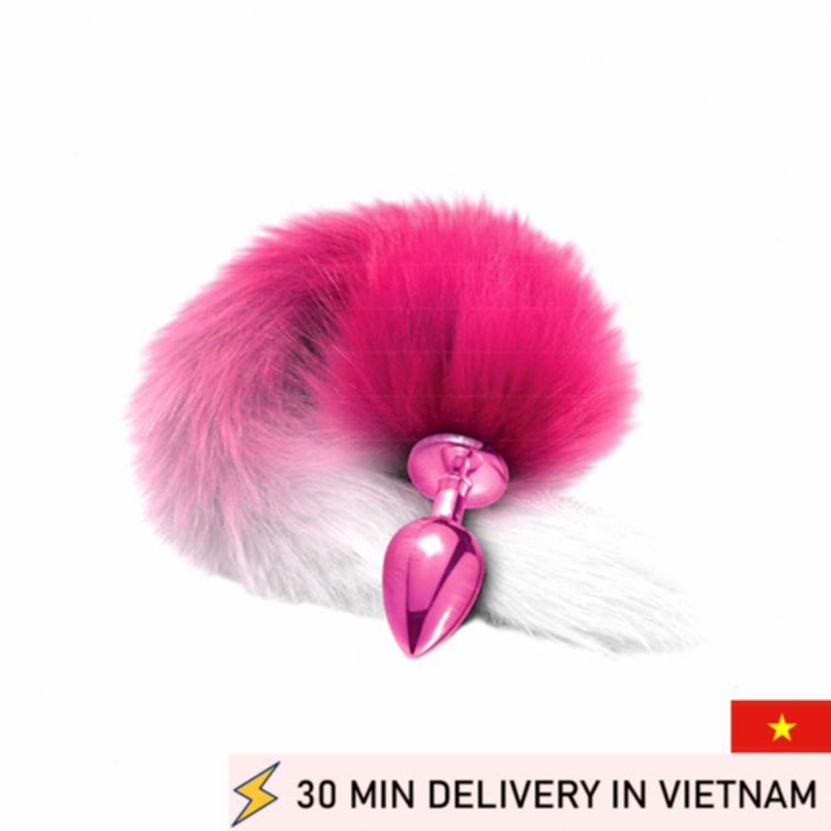 Metal Anal Plug Tail Ombre Luxury Roleplay Toy 