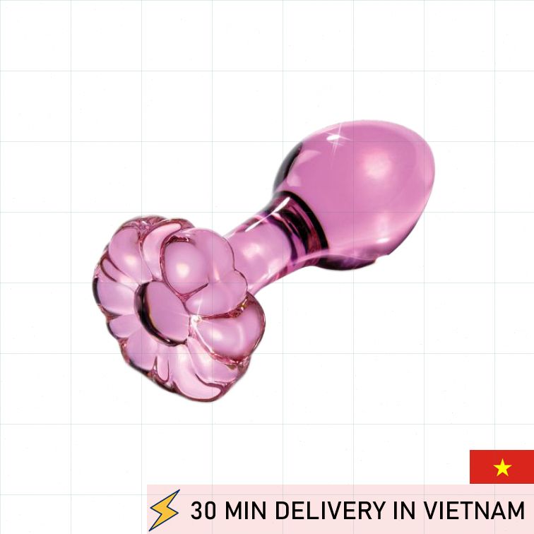 Glass Butt Plug Luxury Crystal Base Smooth Design 