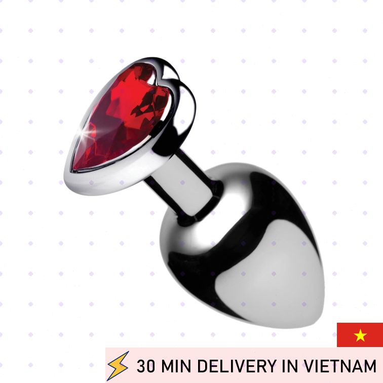 Heart gem anal plug sparkling seductive design 